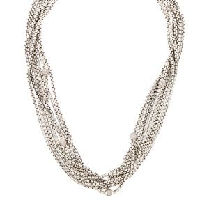 David Yurman HTF black diamond 8 strand pavé ball necklace .925 and 18k gold